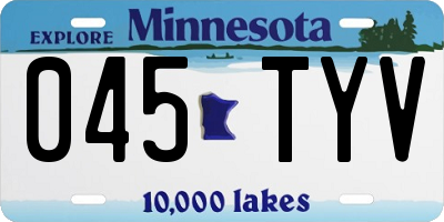 MN license plate 045TYV