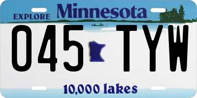 MN license plate 045TYW