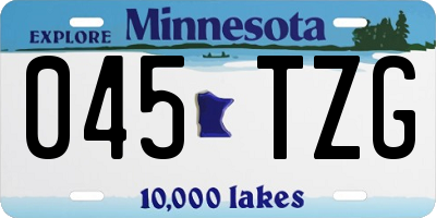 MN license plate 045TZG