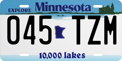 MN license plate 045TZM