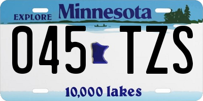 MN license plate 045TZS