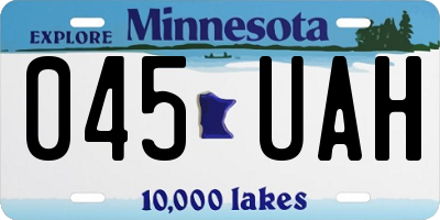 MN license plate 045UAH