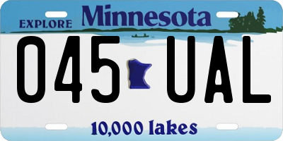 MN license plate 045UAL