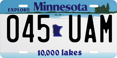 MN license plate 045UAM