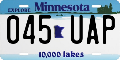 MN license plate 045UAP