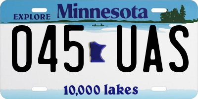 MN license plate 045UAS