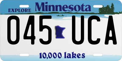 MN license plate 045UCA