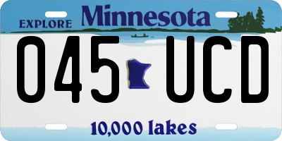 MN license plate 045UCD