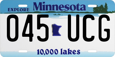 MN license plate 045UCG