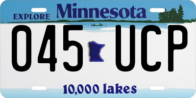 MN license plate 045UCP