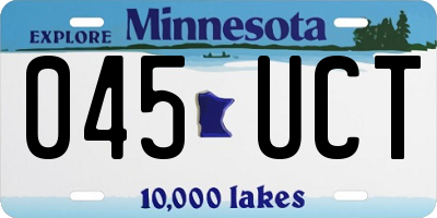 MN license plate 045UCT