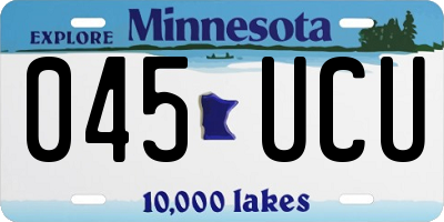 MN license plate 045UCU