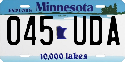 MN license plate 045UDA