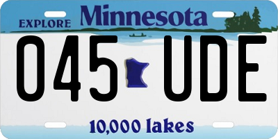 MN license plate 045UDE