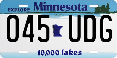 MN license plate 045UDG