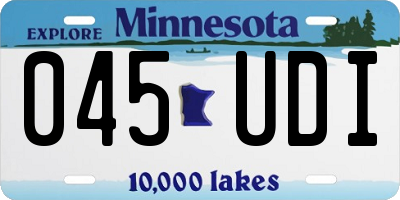 MN license plate 045UDI