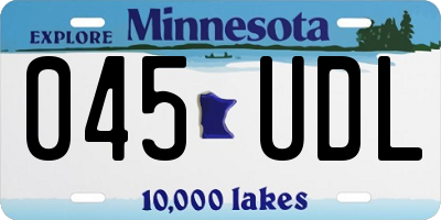 MN license plate 045UDL