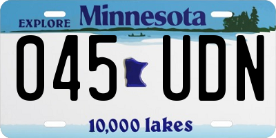 MN license plate 045UDN