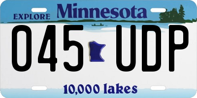MN license plate 045UDP