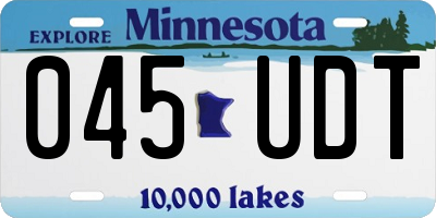 MN license plate 045UDT