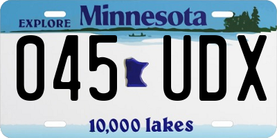 MN license plate 045UDX