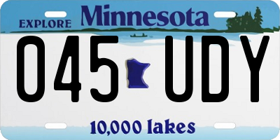 MN license plate 045UDY