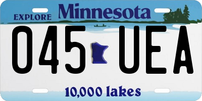 MN license plate 045UEA