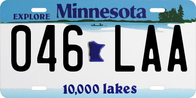 MN license plate 046LAA