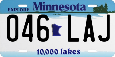 MN license plate 046LAJ