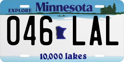 MN license plate 046LAL