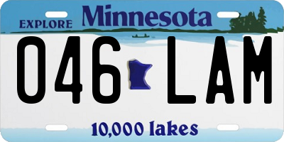 MN license plate 046LAM