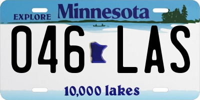 MN license plate 046LAS