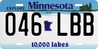 MN license plate 046LBB