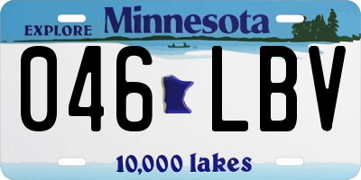 MN license plate 046LBV