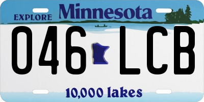 MN license plate 046LCB