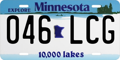 MN license plate 046LCG