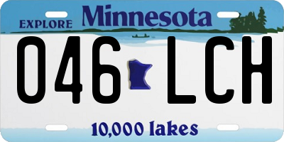 MN license plate 046LCH