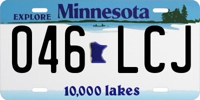 MN license plate 046LCJ