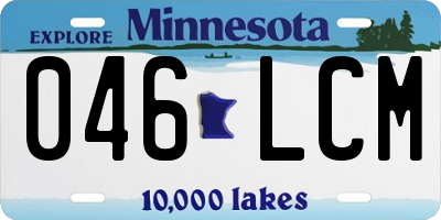 MN license plate 046LCM
