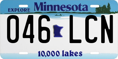 MN license plate 046LCN