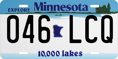 MN license plate 046LCQ