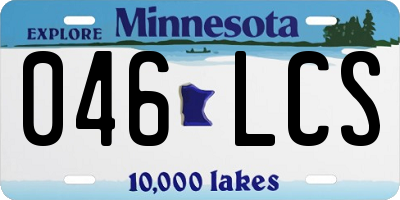 MN license plate 046LCS