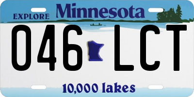 MN license plate 046LCT