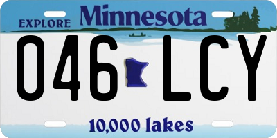 MN license plate 046LCY