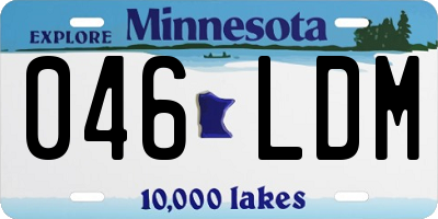 MN license plate 046LDM