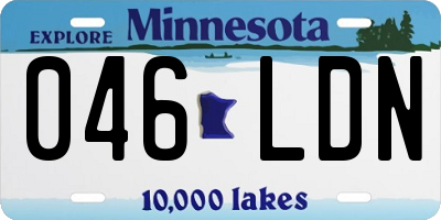 MN license plate 046LDN