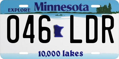 MN license plate 046LDR
