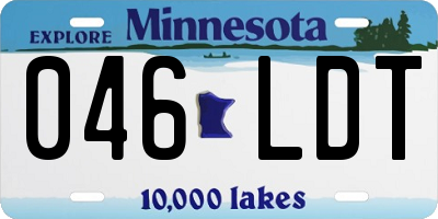 MN license plate 046LDT