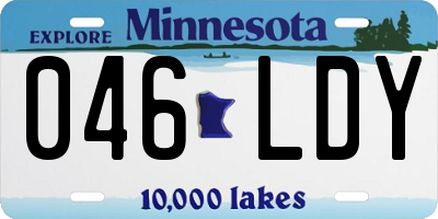 MN license plate 046LDY