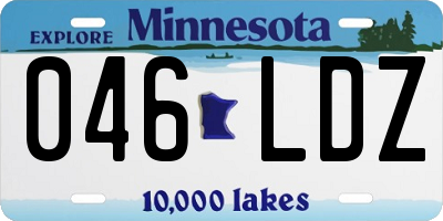 MN license plate 046LDZ